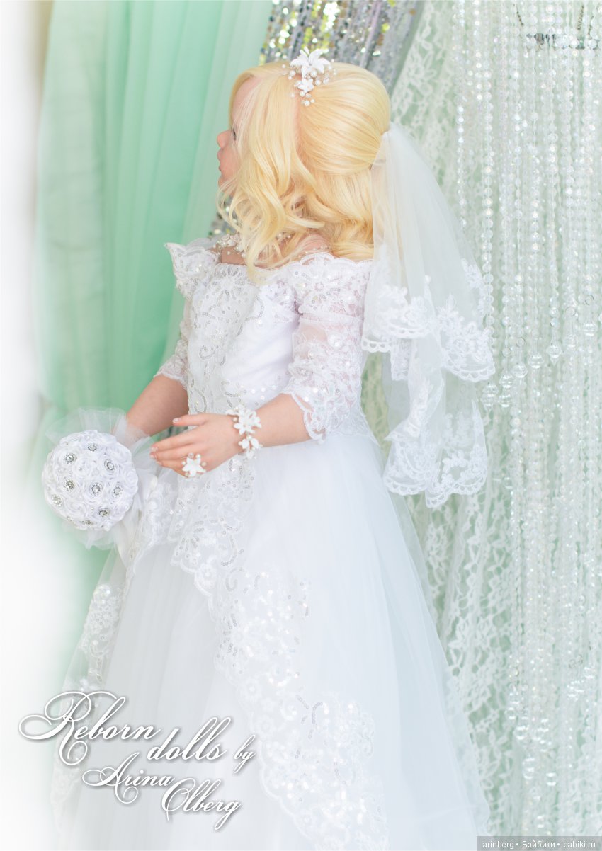 Кукла реборн Любава. Девочка-весна в образе невесты, молд Nicole by Natali Blick (фото 9)
