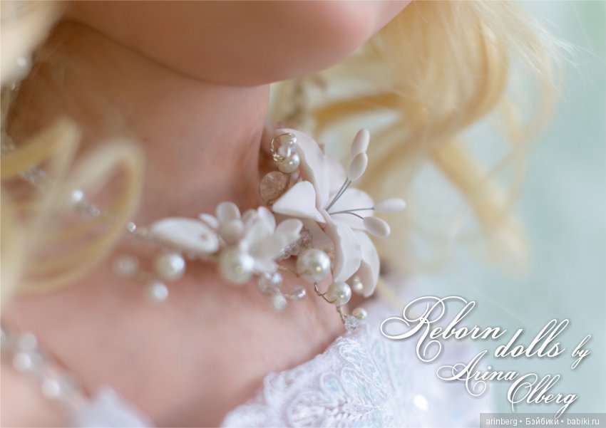 Кукла реборн Любава. Девочка-весна в образе невесты, молд Nicole by Natali Blick