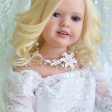 Кукла реборн Любава. Девочка-весна в образе невесты, молд Nicole by Natali Blick