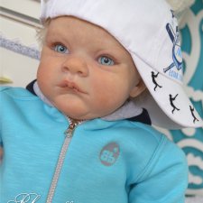 Голубоглазый мальчик реборн Арсений. Молд Grant скульптора Michelle Fagan