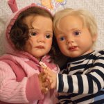 Мои чудесные малыши реборн на основе молдов Фридоллин и Фриды от Karola Wegerich