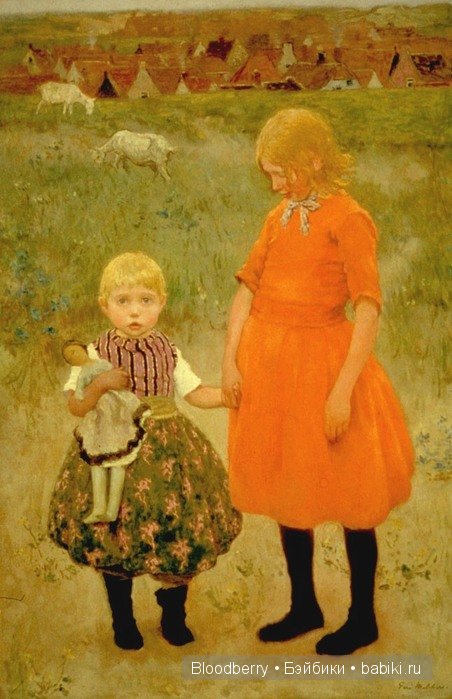 Девочка с куклой. Авторская кукла Lynne and Michael Roche. Marigold Winter, Bonnie baby pink (фото 7)