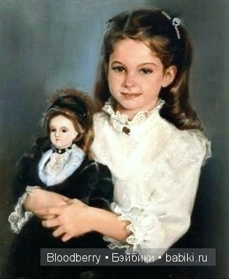 Девочка с куклой. Авторская кукла Lynne and Michael Roche. Marigold Winter, Bonnie baby pink