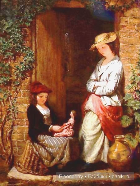 Девочка с куклой. Авторская кукла Lynne and Michael Roche. Marigold Winter, Bonnie baby pink