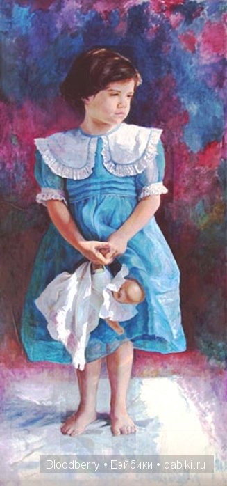 Девочка с куклой. Авторская кукла Lynne and Michael Roche. Marigold Winter, Bonnie baby pink