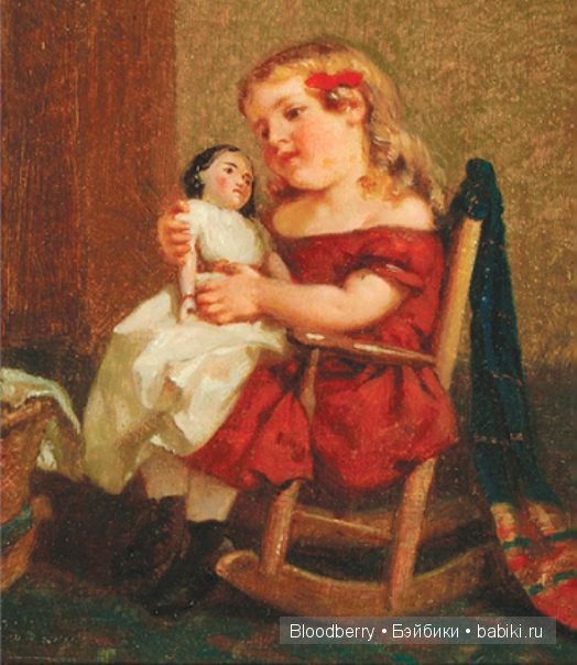 Девочка с куклой. Авторская кукла Lynne and Michael Roche. Marigold Winter, Bonnie baby pink (фото 8)