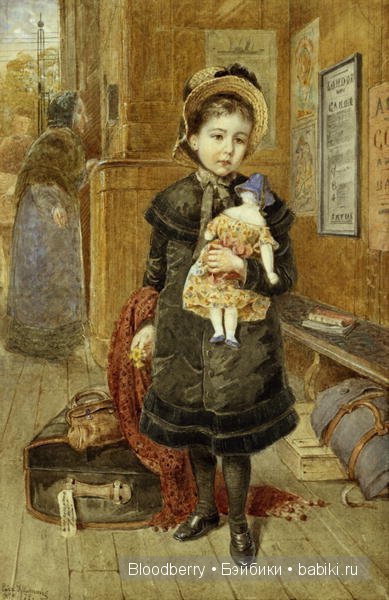 Девочка с куклой. Авторская кукла Lynne and Michael Roche. Marigold Winter, Bonnie baby pink