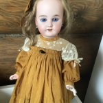 Шелковое платье для антикварной куклы 45 см