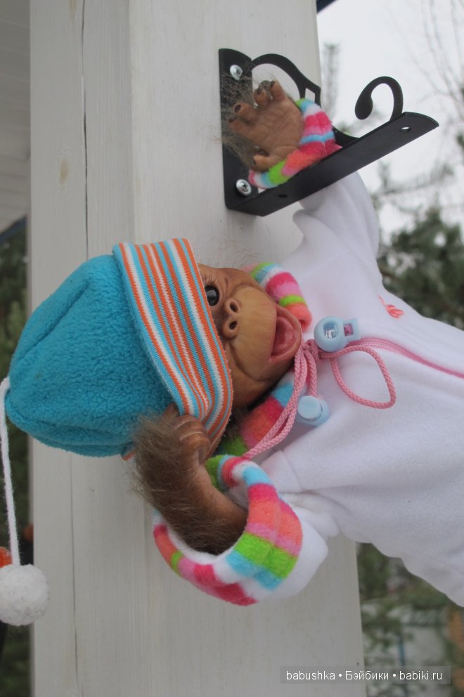 Подарок для дочери, море восторга и удивления, реборн-обезьянка (фото 2)