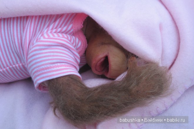 Подарок для дочери, море восторга и удивления, реборн-обезьянка