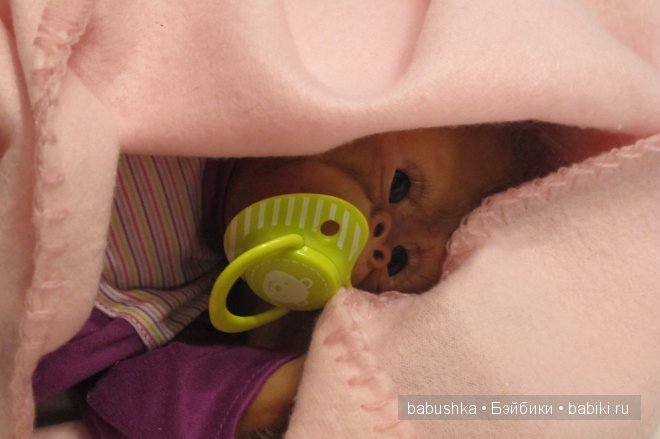 Подарок для дочери, море восторга и удивления, реборн-обезьянка