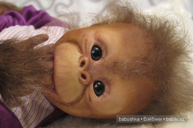 Подарок для дочери, море восторга и удивления, реборн-обезьянка