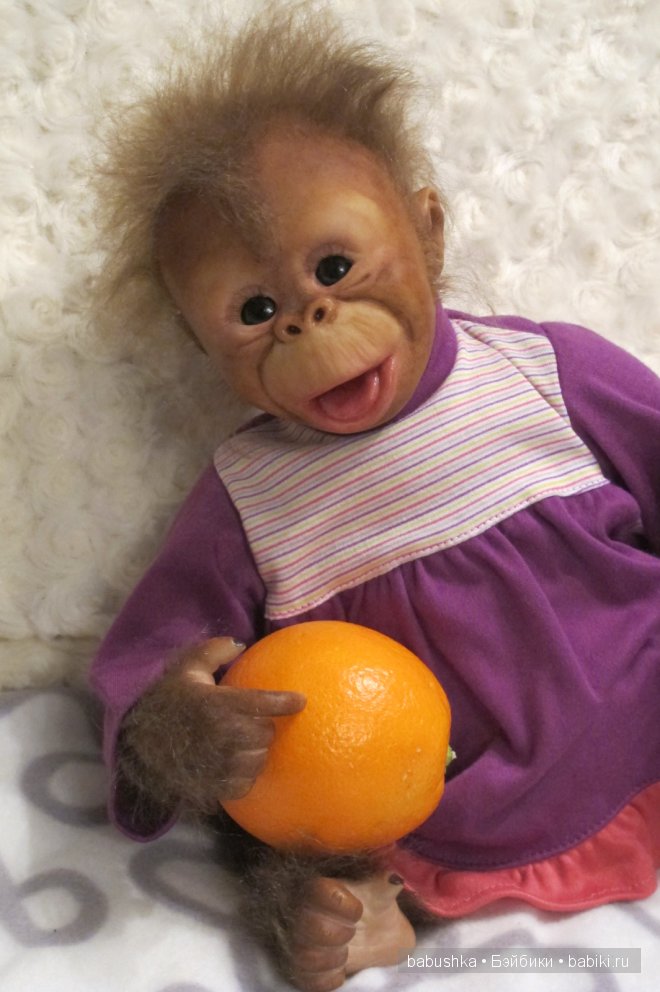 Подарок для дочери, море восторга и удивления, реборн-обезьянка