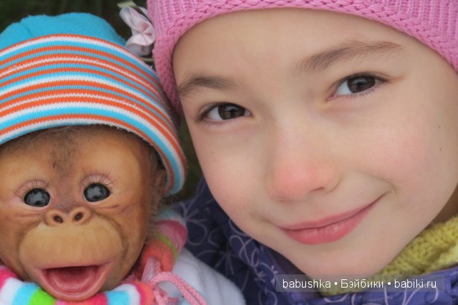 Подарок для дочери, море восторга и удивления, реборн-обезьянка (фото 7)