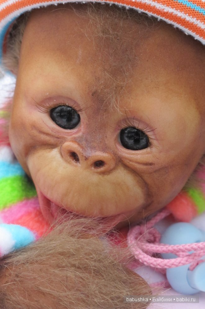 Подарок для дочери, море восторга и удивления, реборн-обезьянка