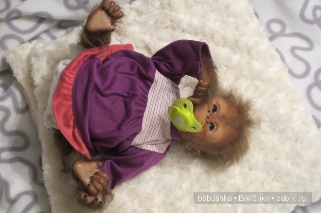 Подарок для дочери, море восторга и удивления, реборн-обезьянка