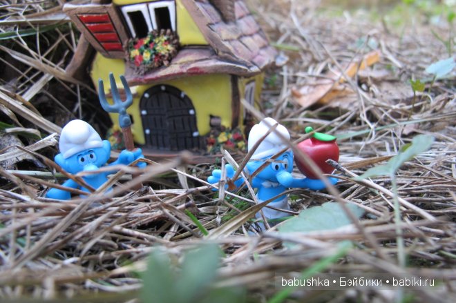 Прогулка Молли ( кукла БЖД) и встреча со смурфиками + влюбленная парочка уточек