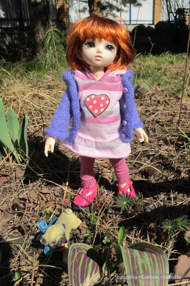 Прогулка Молли ( кукла БЖД) и встреча со смурфиками + влюбленная парочка уточек (фото 3)