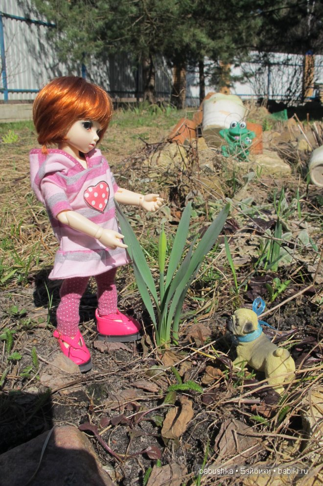 Прогулка Молли ( кукла БЖД) и встреча со смурфиками + влюбленная парочка уточек