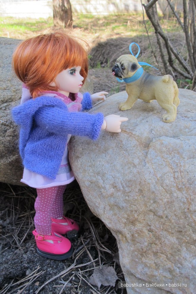 Прогулка Молли ( кукла БЖД) и встреча со смурфиками + влюбленная парочка уточек (фото 5)