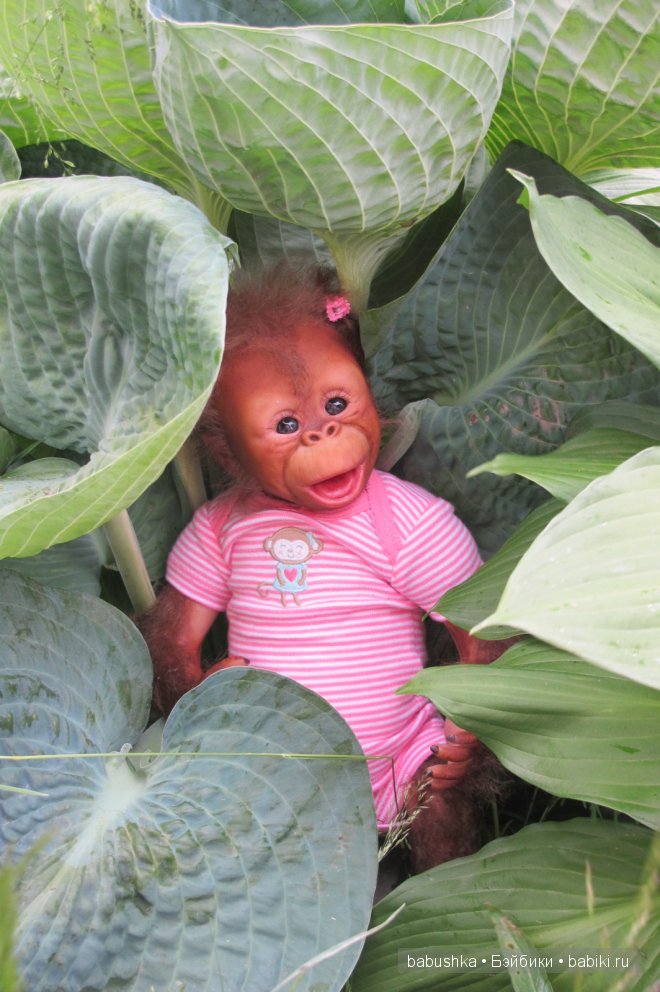 Прогулка дочкиной обезьянки-реборна Нямочки (фото 4)