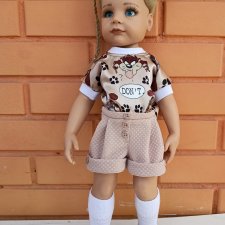 Крепдешиновые комбинезоны на куклу Готц 48-52 см