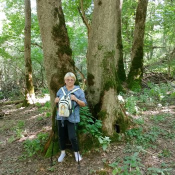 Мы с Лариской в заповеднике.