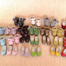 Новая обувь для  Pukipuki, Hujoo Baby, Obitsu 11 см и др. - размер: 2 см x 0,8 см.