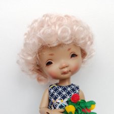 Парики 6-7" - Кудряшки-афро, розовый микс