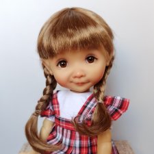 Парик 7-8" - Косы длинные. Подходит Meadow dolls 28 см, Ruby Red Siblies (Руби Ред 31 см)