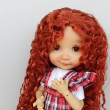 Парики 7-8" - Мерида, 3 цвета - на Meadow dolls 28 см, Ruby Red (Руби Ред 31 см)