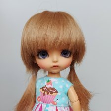 Парики 5-6" - Боб с хвостиками (канекалон) - русый