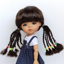 Парики 5-6" - Хвосты с афро-косичками, 6 цветов