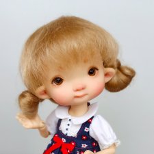 Парики 5-6" - Петельки снизу, 4 цвета (натуральный мохер)