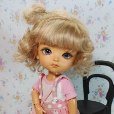 Парики 5-6" - Хохолок с кудряшками, 4 цвета (натуральный мохер)