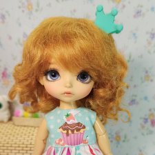 Парики 5-6" - Волнистый (натуральный мохер), 5 цветов