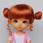 Парики 5-6" — Бобышки с локонами, 4 цвета