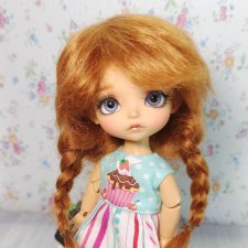 Парики 5-6" - Косички длинные, 2 цвета (натуральный мохер)