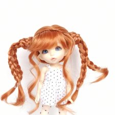 Парики 5-6" - Бобышки с косичками, 3 цвета