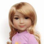 Парик 8-9" - Каскад с локонами, подходит Ruby Red 37 см, Meadow dolls 28 см, Вихтель