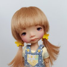 Парики 5-6" - Боб с хвостиками (канекалон), русый