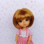 Парик 5-6" — Каре с пробором и челкой, морковь