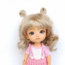 Парики 5-6" - Волнистый с двумя петельками, 3 цвета