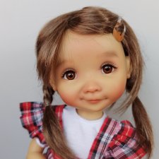 Парики 8-9" - Косички с заколкой, 4 цвета. На Meadow dolls 28 см, Ruby Red 37 см, Wichtel (Вихтель)