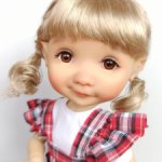 Парики 8-9" - Французские косички, 7 цветов. На Meadow dolls 28 см, Руби Ред 37 см, Wichtel