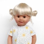 Парики 8-9" - Бобышки с локонами, 2 цвета. Подходят Meadow dolls 28 см, Wichtel (Вихтель)