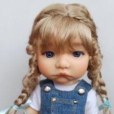 Парик 9-10" - Французские длинные косы - русый