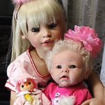 Сестрички - кукла реборн Криста и куколка Susan Lippl