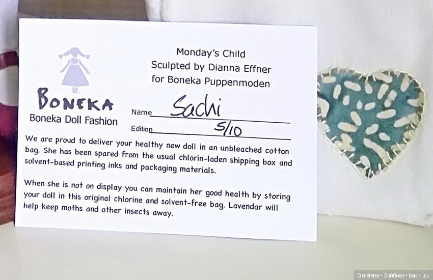 Очень красивая мулаточка от Dianna Effner Boneka MONDAY Child Sachi (фото 2)