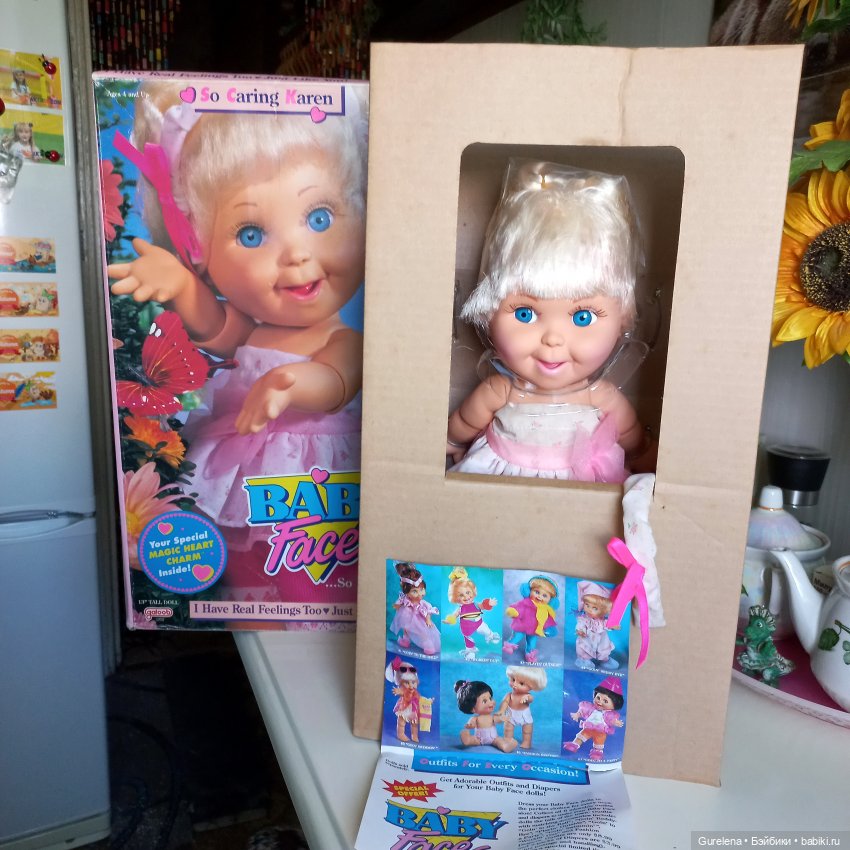 So Caring Karen Такая заботливая Карэн от Galoob Baby Face - ещё один бриллиантик в моей коллекции фейсинок (фото 3)